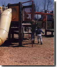 wood fiber safety surfacing
