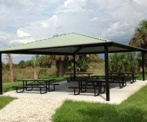 green square shelter