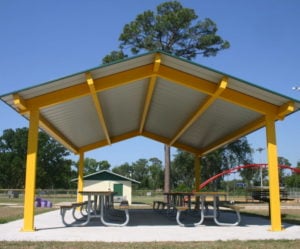 yellow tube steel gable