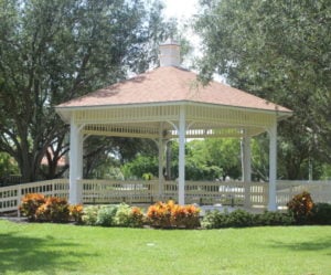 white lw hexagon shelter